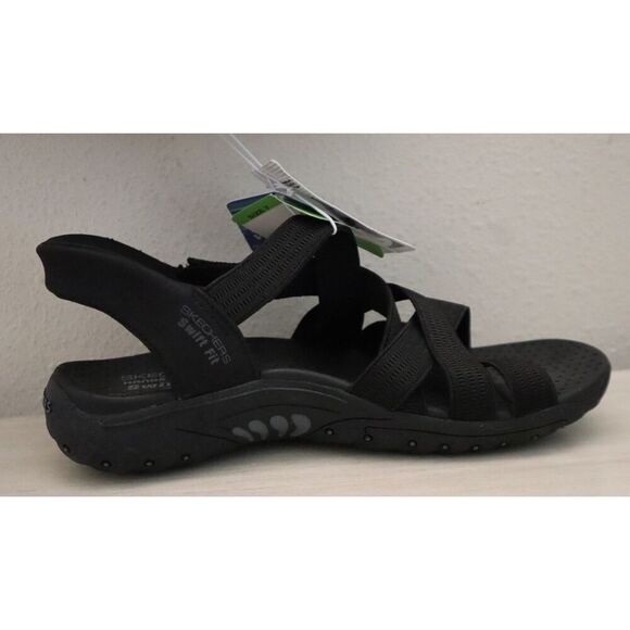 Skechers Adventure Women's Sz 7 Black Hands-Free Swift Fit Strappy Sandals - Picture 6 of 9